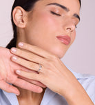 Wishbone Ring in Rhodium Plating on 925 Silver - Ash & Harry