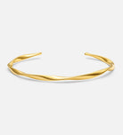 Ripple Wave Cuff Bracelet in 18k Gold Plating on 925 Silver - Ash & Harry