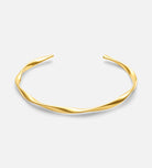 Ripple Wave Cuff Bracelet in 18k Gold Plating on 925 Silver - Ash & Harry