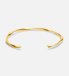 Ripple Wave Cuff Bracelet in 18k Gold Plating on 925 Silver - Ash & Harry
