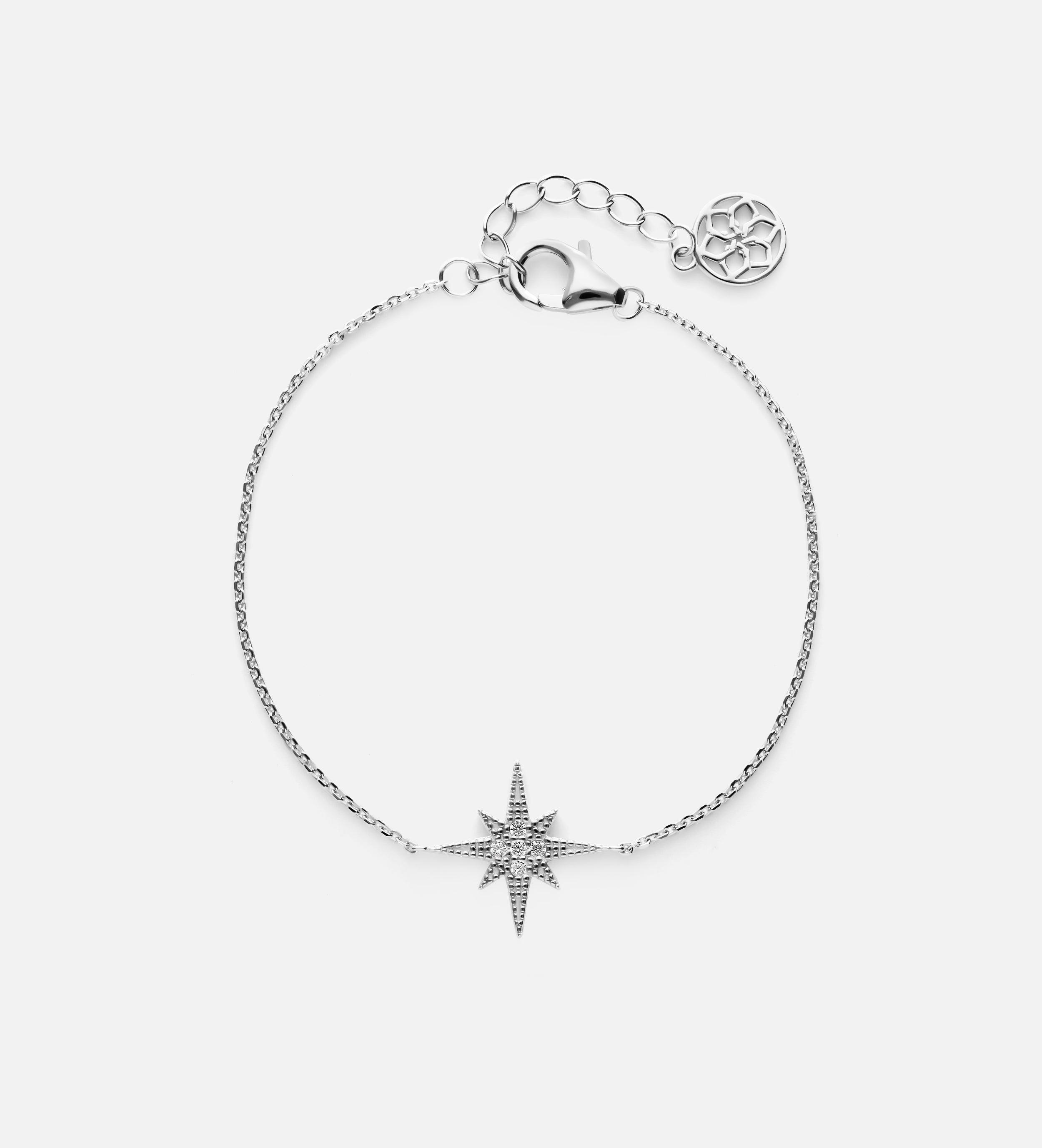 Starburst Bracelet in Rhodium Plating on 925 Silver - Ash & Harry