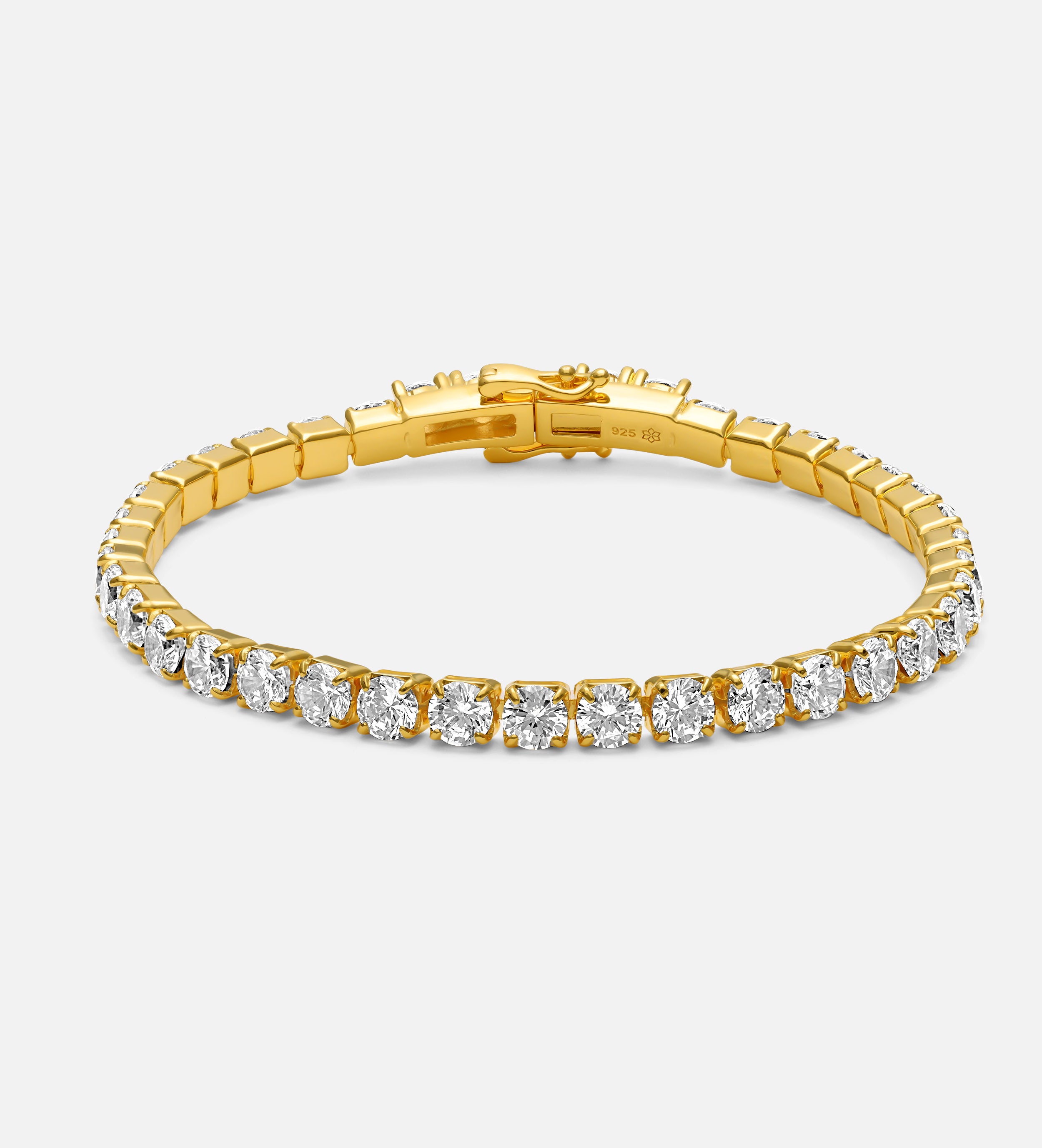 Tennis Bracelet in 18k Gold Plating on 925 Silver - Ash & Harry