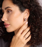 Bold Medium Hoops in Rhodium Plating on 925 Silver - Ash & Harry