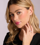 Pave Spade Earrings in Rhodium Plating on 925 Silver - Ash & Harry