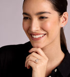 Pave Heart Earrings in Rhodium Plating on 925 Silver - Ash & Harry