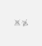 Pave Flower Studs in Rhodium Plating on 925 Silver - Ash & Harry