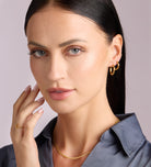 Tube Medium Hoops in 18k Gold Plating on 925 Silver - Ash & Harry