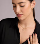 Gemstone Ring Necklace in 18k Gold Plating on 925 Silver - Ash & Harry