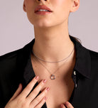 Triple Ring Necklace in Rhodium Plating on 925 Silver - Ash & Harry