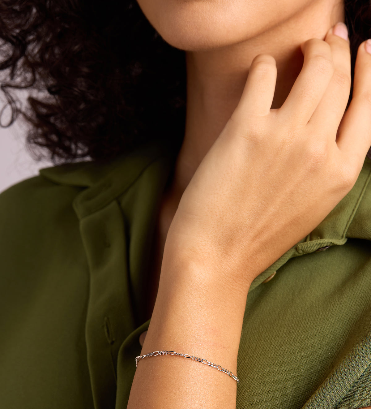 Figaro Bracelet in Rhodium Plating on 925 Silver - Ash & Harry