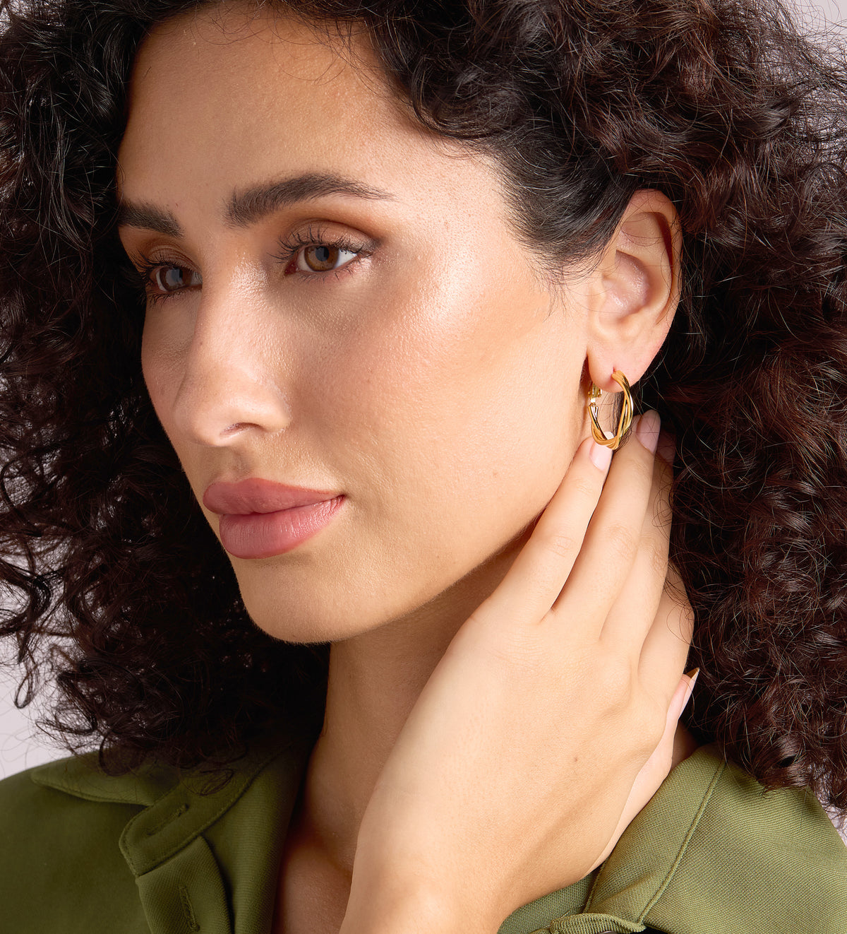 Twisted Hoop Earrings in 18k Gold Plating on 925 Silver - Ash & Harry