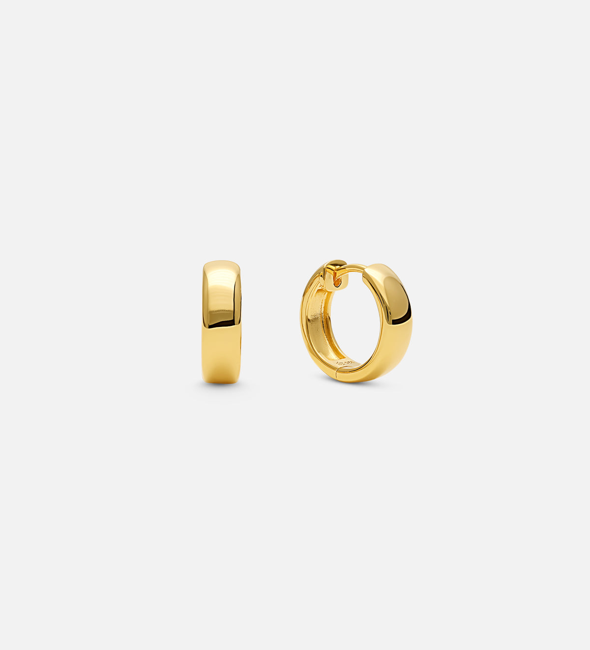 Bold Small Hoops in 18k Gold Plating on 925 Silver - Ash & Harry