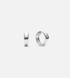 Bold Small Hoops in Rhodium Plating on 925 Silver - Ash & Harry