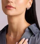Bold Small Hoops in Rhodium Plating on 925 Silver - Ash & Harry