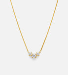 Triple Stone Pendant Necklace in 18k Gold Plating on 925 Silver - Ash & Harry