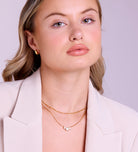 Triple Stone Pendant Necklace in 18k Gold Plating on 925 Silver - Ash & Harry