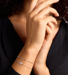 Dotted Chain Bracelet in Rhodium Plating on 925 Silver - Ash & Harry