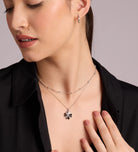 Dotted Chain Necklace in Rhodium Plating on 925 Silver - Ash & Harry