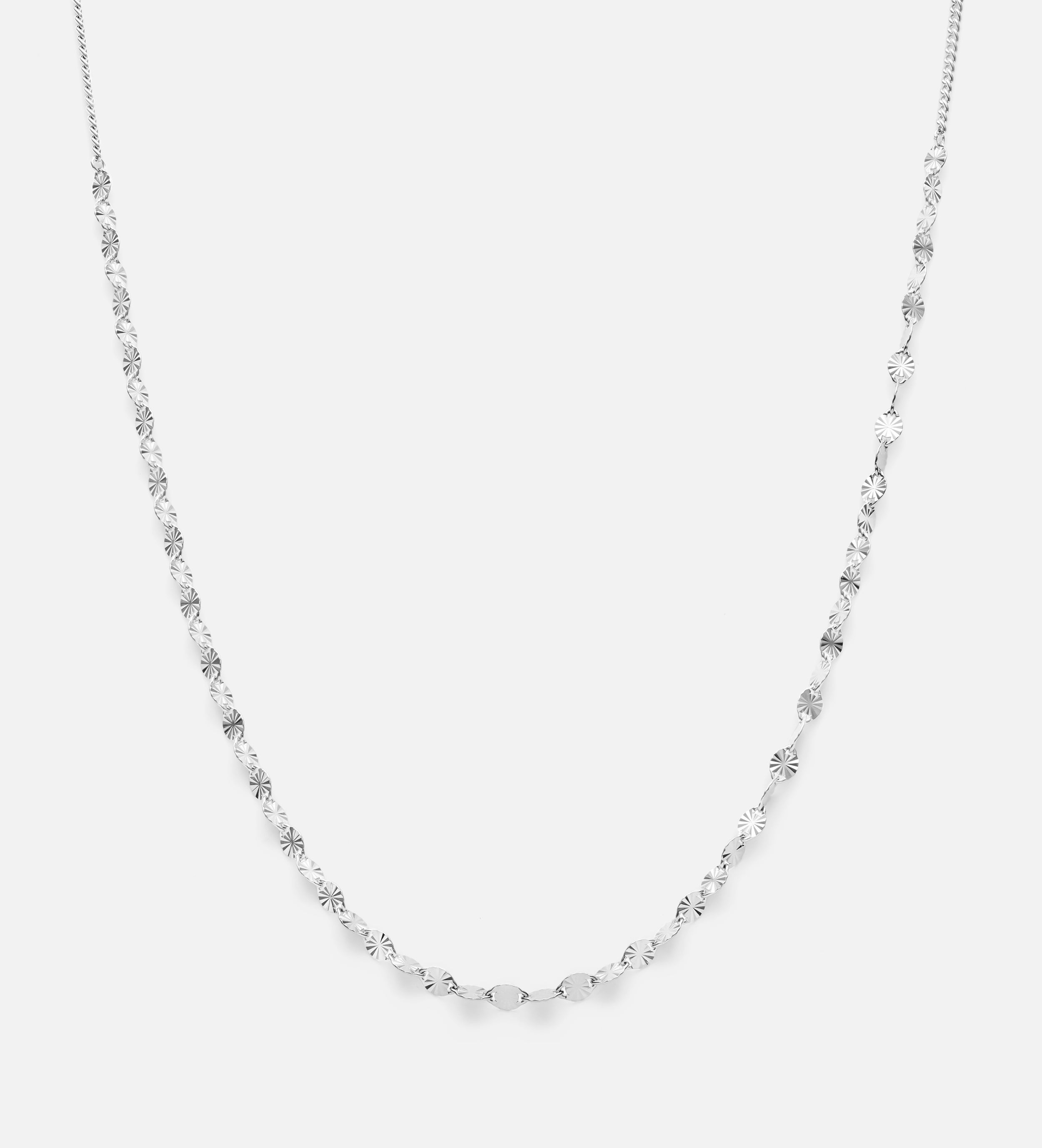 Flutter Chain Choker in Rhodium Plating on 925 Silver - Ash & Harry