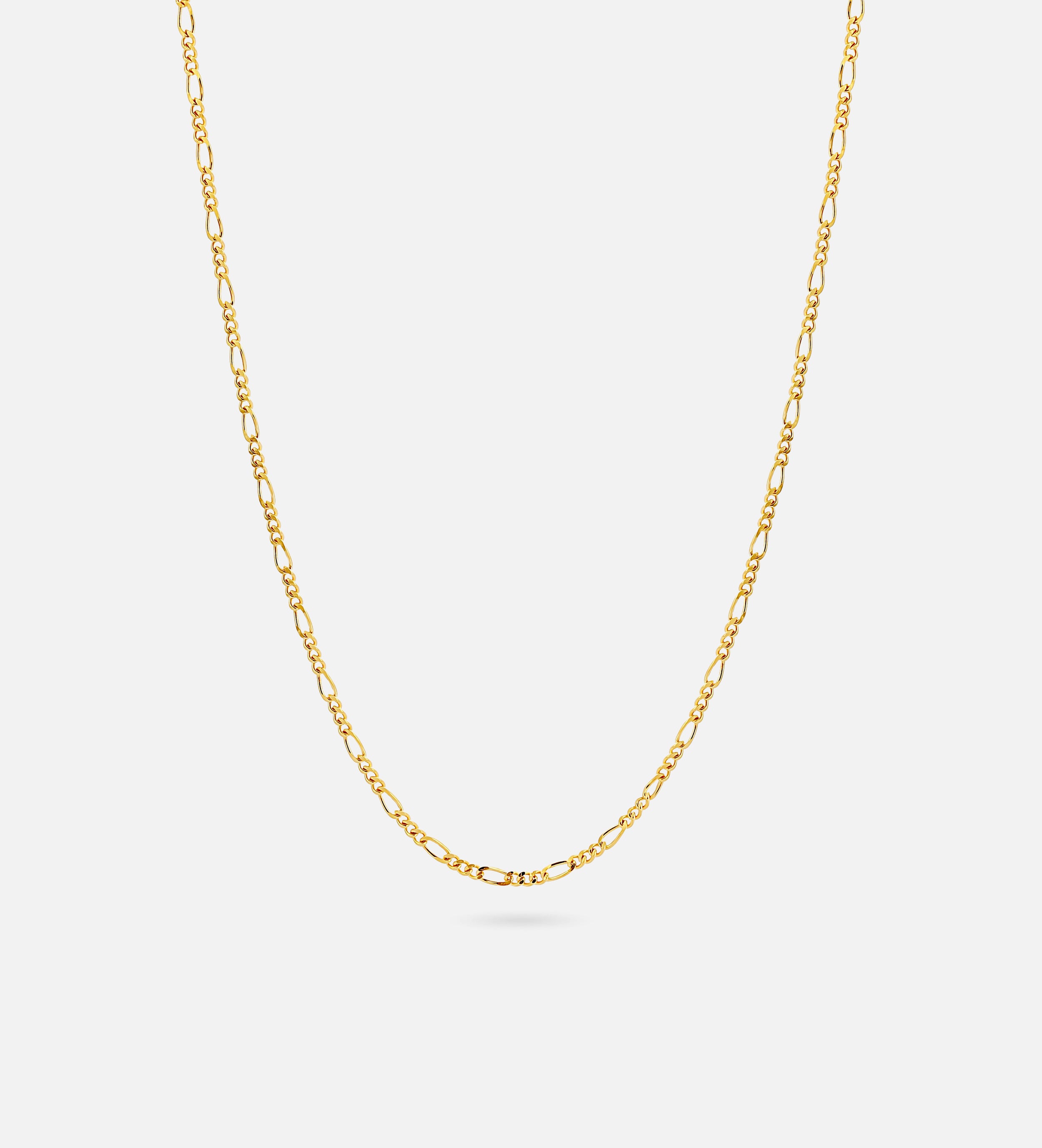 Figaro Chain Necklace in 18k Gold Plating on 925 Silver - Ash & Harry