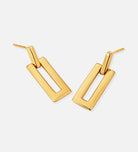 Rectangle Drop Earrings in 18k Gold Plating on 925 Silver - Ash & Harry