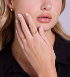 Dew Drops Open Ring in 18k Gold Plating on 925 Silver - Ash & Harry