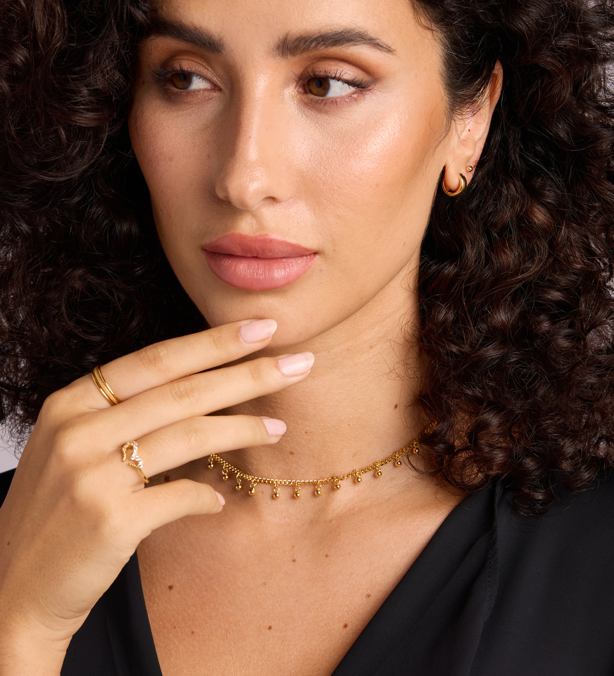 Pave Heart Silhouette Ring in 18k Gold Plating on 925 Silver - Ash & Harry