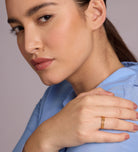 Textured Triple Stacking Ring in 18k Gold Plating on 925 Silver - Ash & Harry