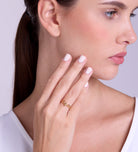 Double Band Starburst Ring in 18k Gold Plating on 925 Silver - Ash & Harry