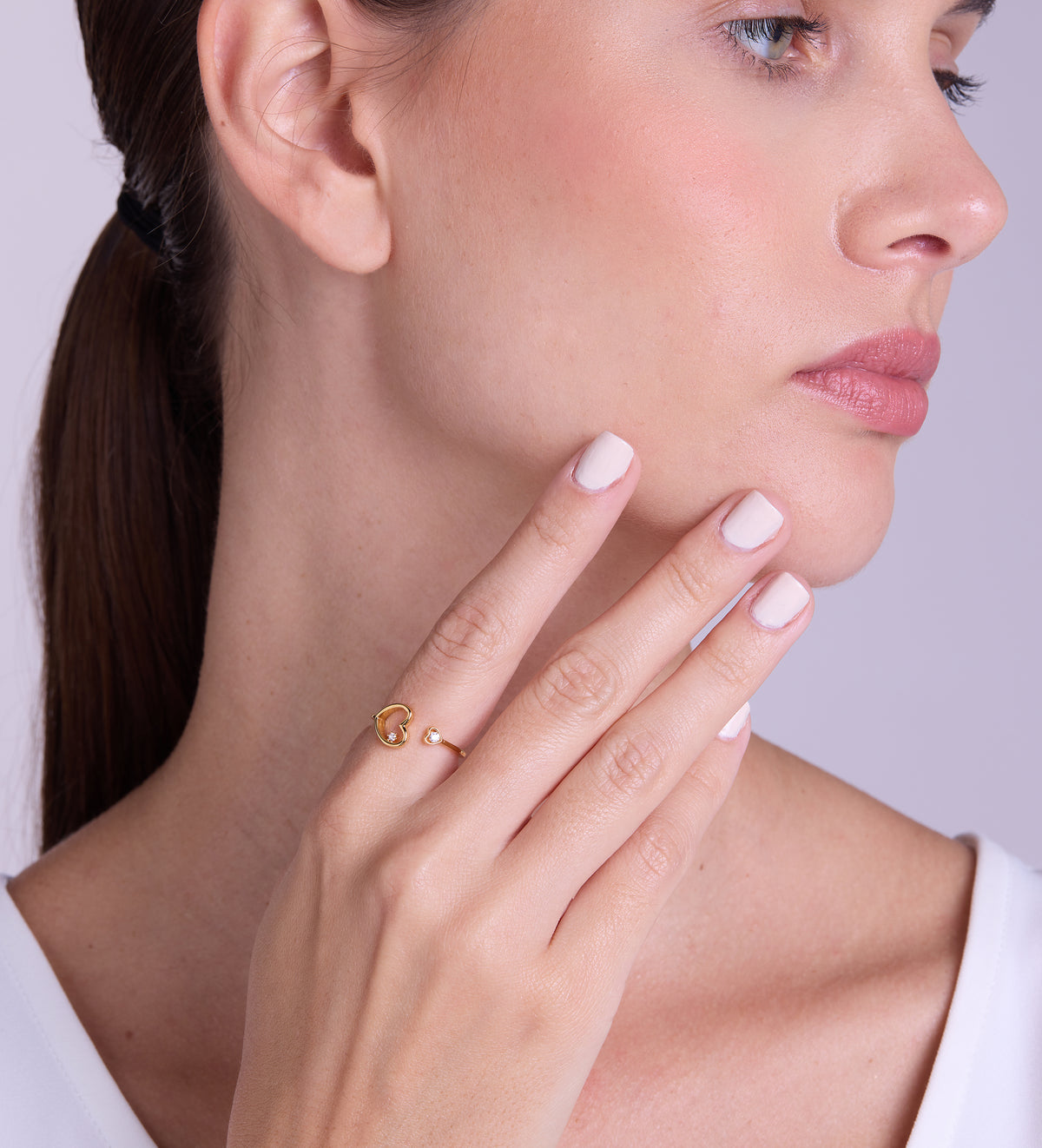Heart to Heart Ring in 18k Gold Plating on 925 Silver - Ash & Harry