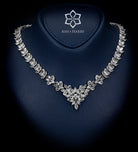 Aaliyah Royal White Bridal Full Set with Marquise - Cut Simulated Diamonds, Rhodium Plated - Ash & Harry