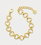 Aura Hearts Bracelet in Gold - Ash & Harry