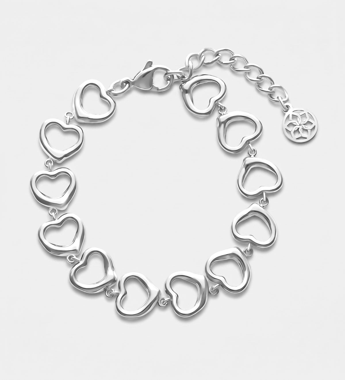 Aura Hearts Bracelet in Silver - Ash & Harry