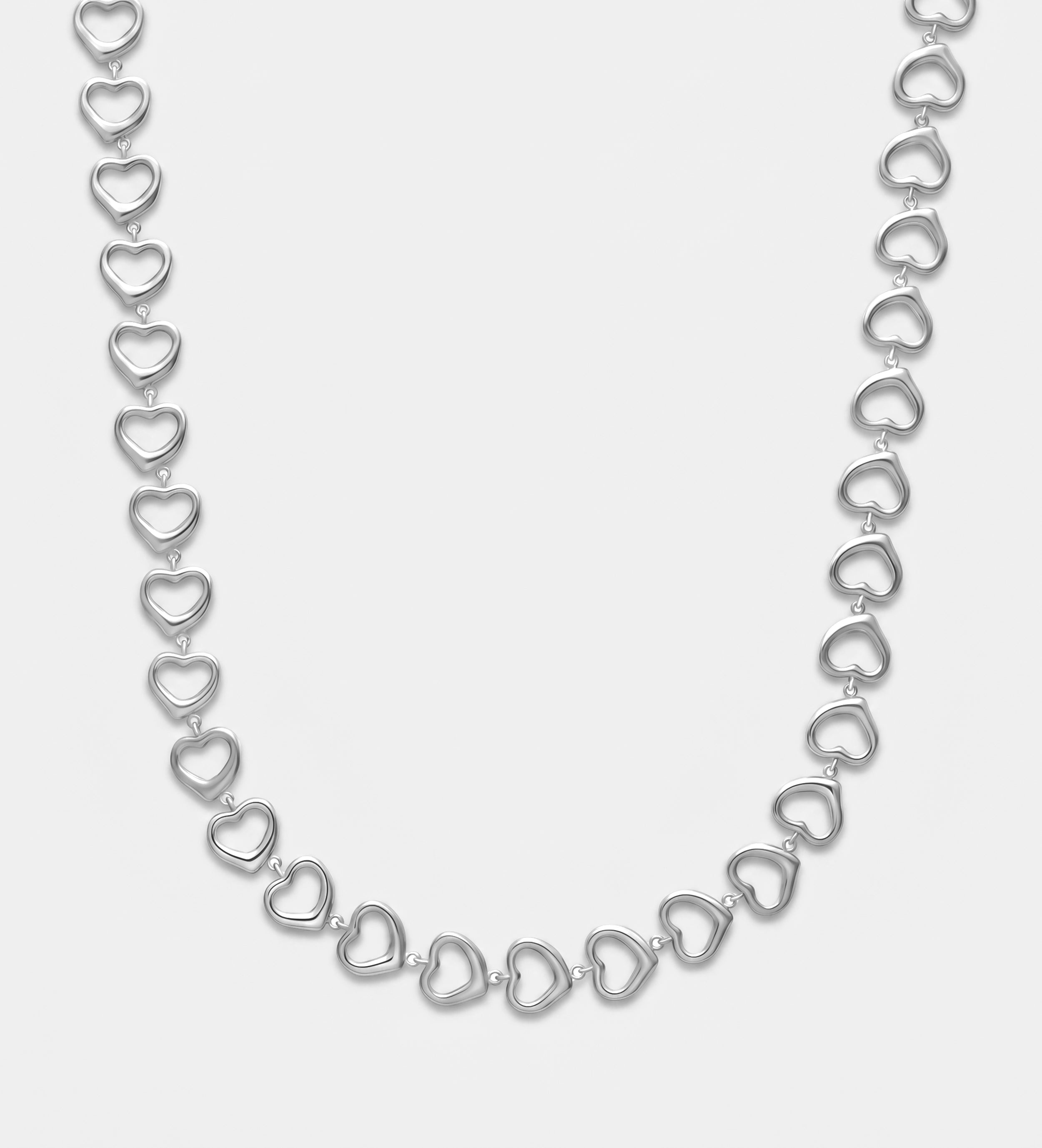 Aura Hearts Necklace in Silver - Ash & Harry