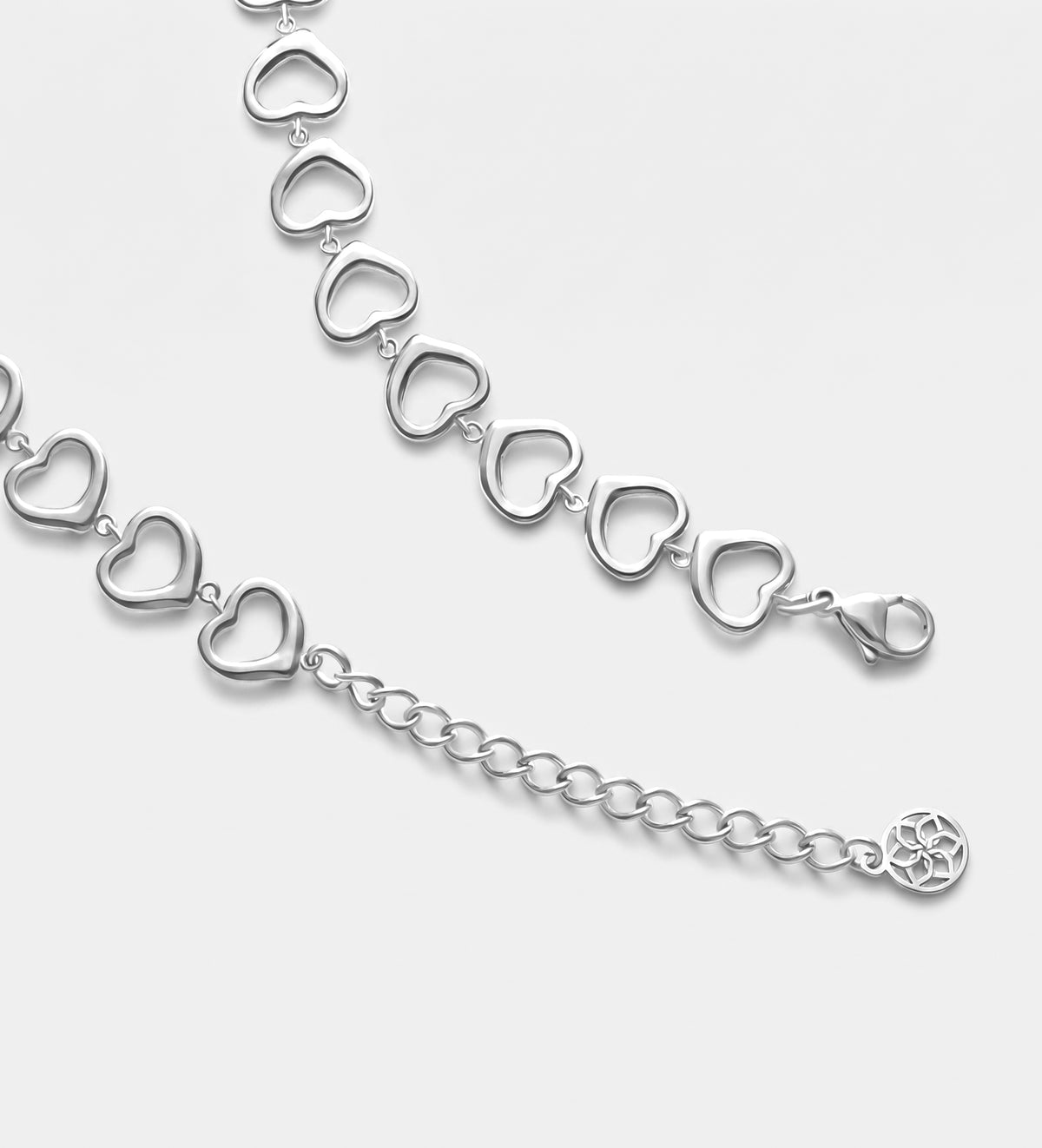 Aura Hearts Necklace in Silver - Ash & Harry
