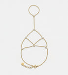 Aura Triangle Hand Chain in Gold With High Quality Simulated Diamonds - Ash & Harry