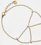 Aura Triangle Hand Chain in Gold With High Quality Simulated Diamonds - Ash & Harry
