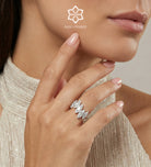 Aurelia Marquise Ring in 925 Silver with High - Quality White Simulated Diamonds - Ash & Harry