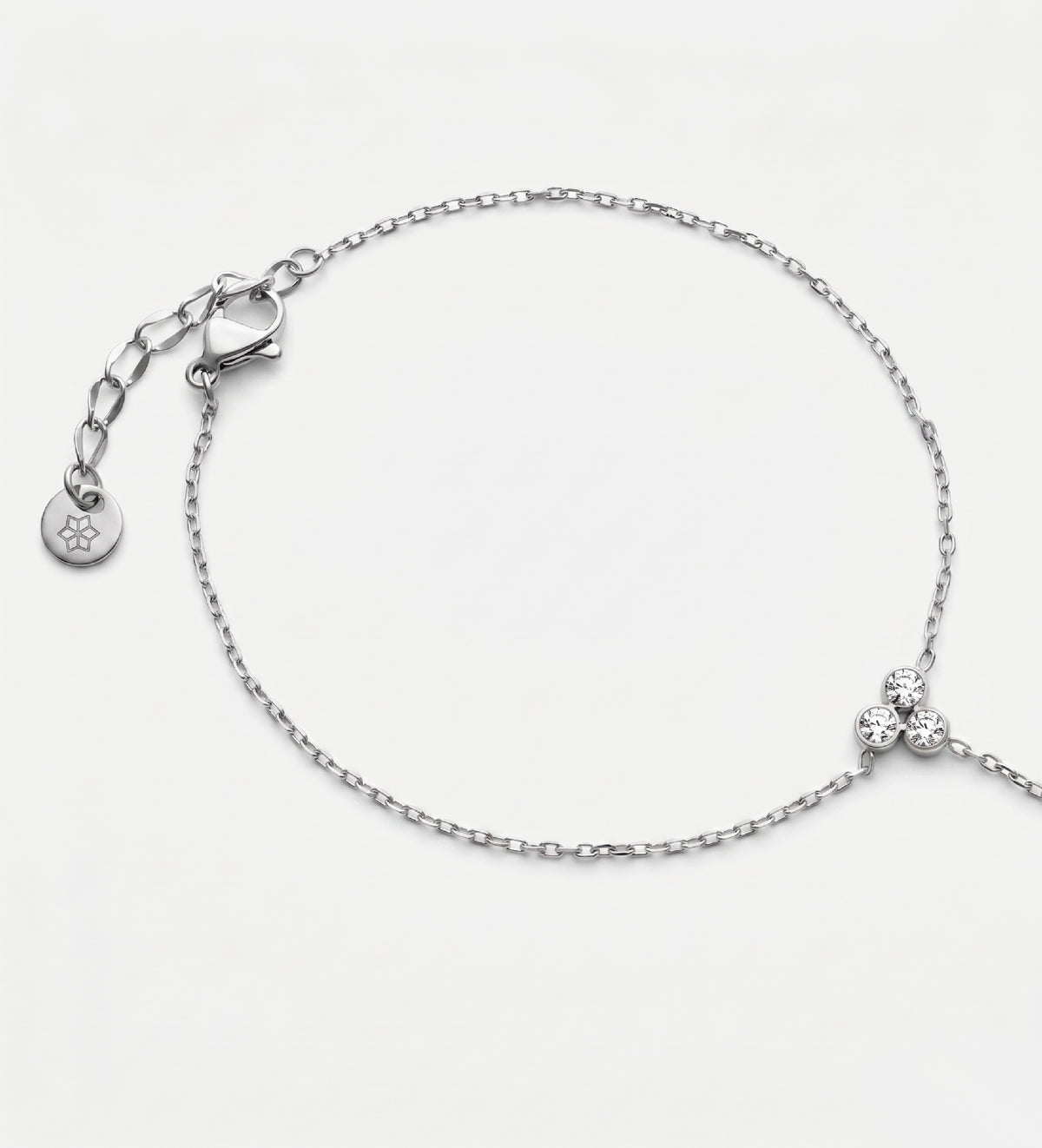 Aurora Line Hand chain in Silver With High Quality Simulated Diamonds - Ash & Harry