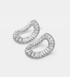 Baguette Oval Drop Earrings With High Quality Simulated Diamonds - Ash & Harry