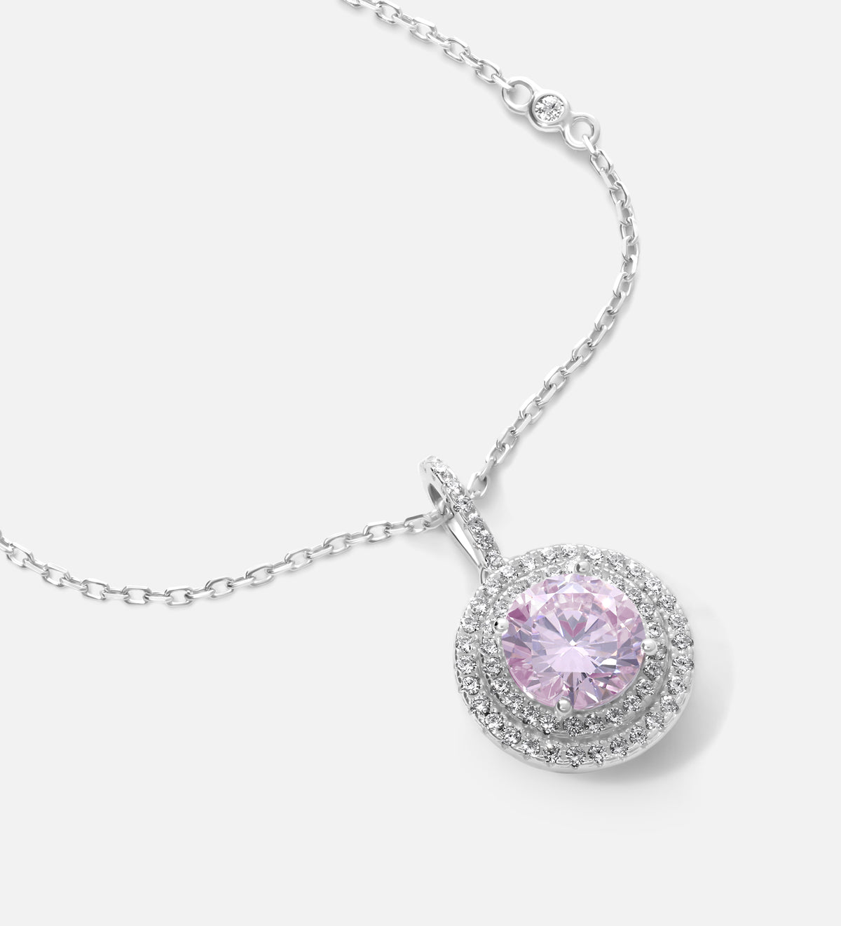 Blush Radiance Pendant in 925 Silver with High Quality Simulated Diamonds - Ash & Harry