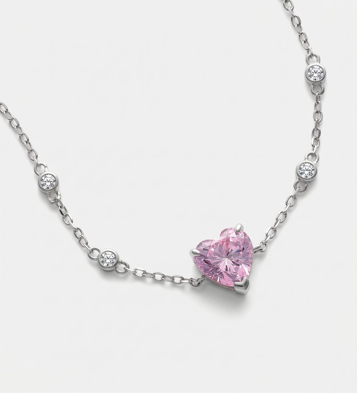 Blushing Heart Full Set in Silver - 4 Items - Ash & Harry