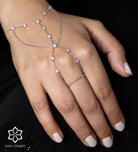 Boho Lines Hand Chain in Silver With High Quality Simulated Diamonds - Ash & Harry