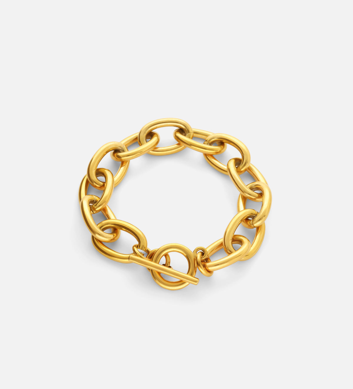 Bold Chain Toggle Bracelet in Gold - Ash & Harry