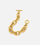 Bold Chain Toggle Bracelet in Gold - Ash & Harry