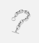 Bold Chain Toggle Bracelet in Silver - Ash & Harry