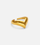 Bold Chevron Ring in 18k Gold Plating - Ash & Harry
