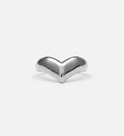Bold Chevron Ring in Rhodium Plating - Ash & Harry