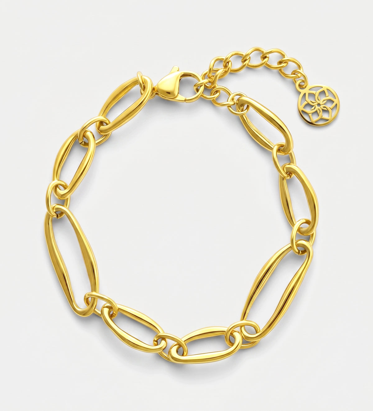 Bold Paperclip Link Bracelet in Gold - Ash & Harry