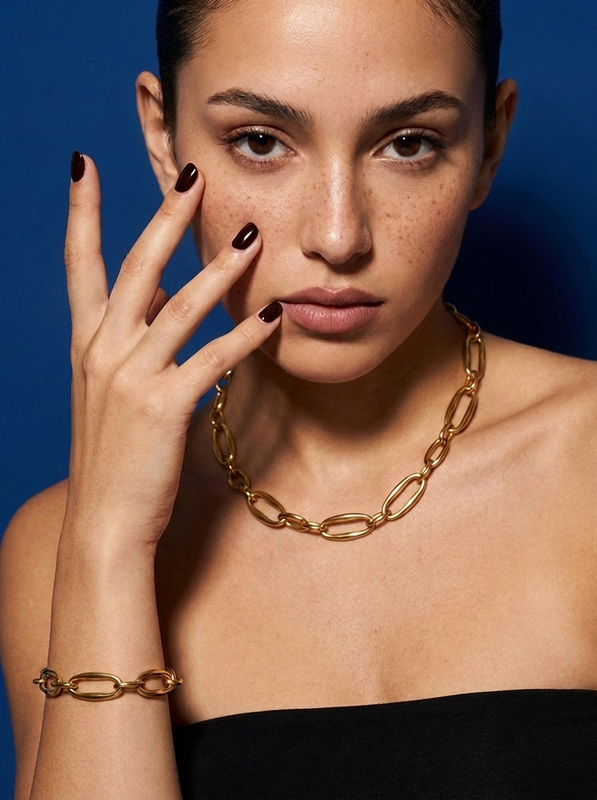 Bold Paperclip Link Full Set in Gold - 2 Items